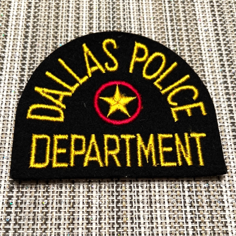 Vintage Dallas Police Department embroidered Patch. Unused New. 4" x 3.5".